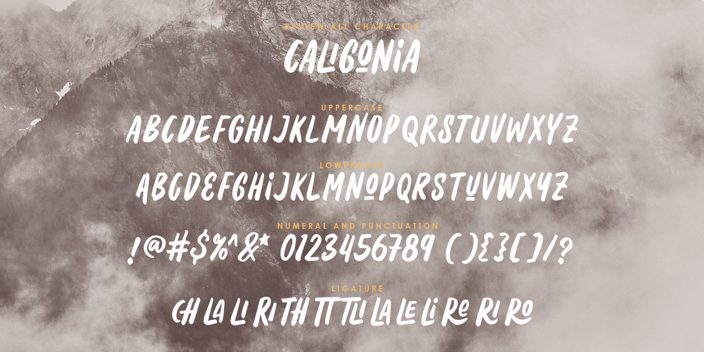 Example font Caligonia #2